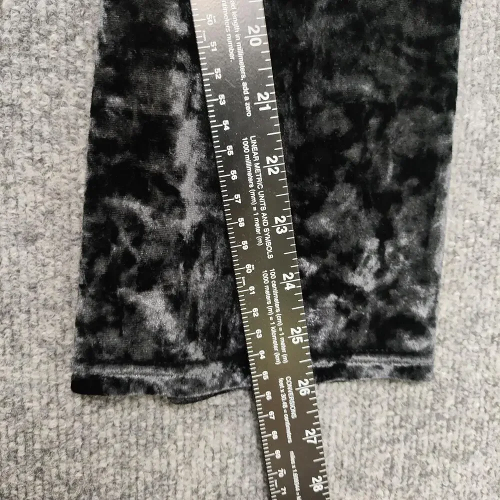 Old Navy Sweatpants Girls XL 14-16 Black Crushed Velvet Pull On Flare Leg